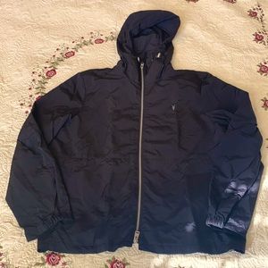 All Saints Jacket Size sz L, black windbreaker hoodie